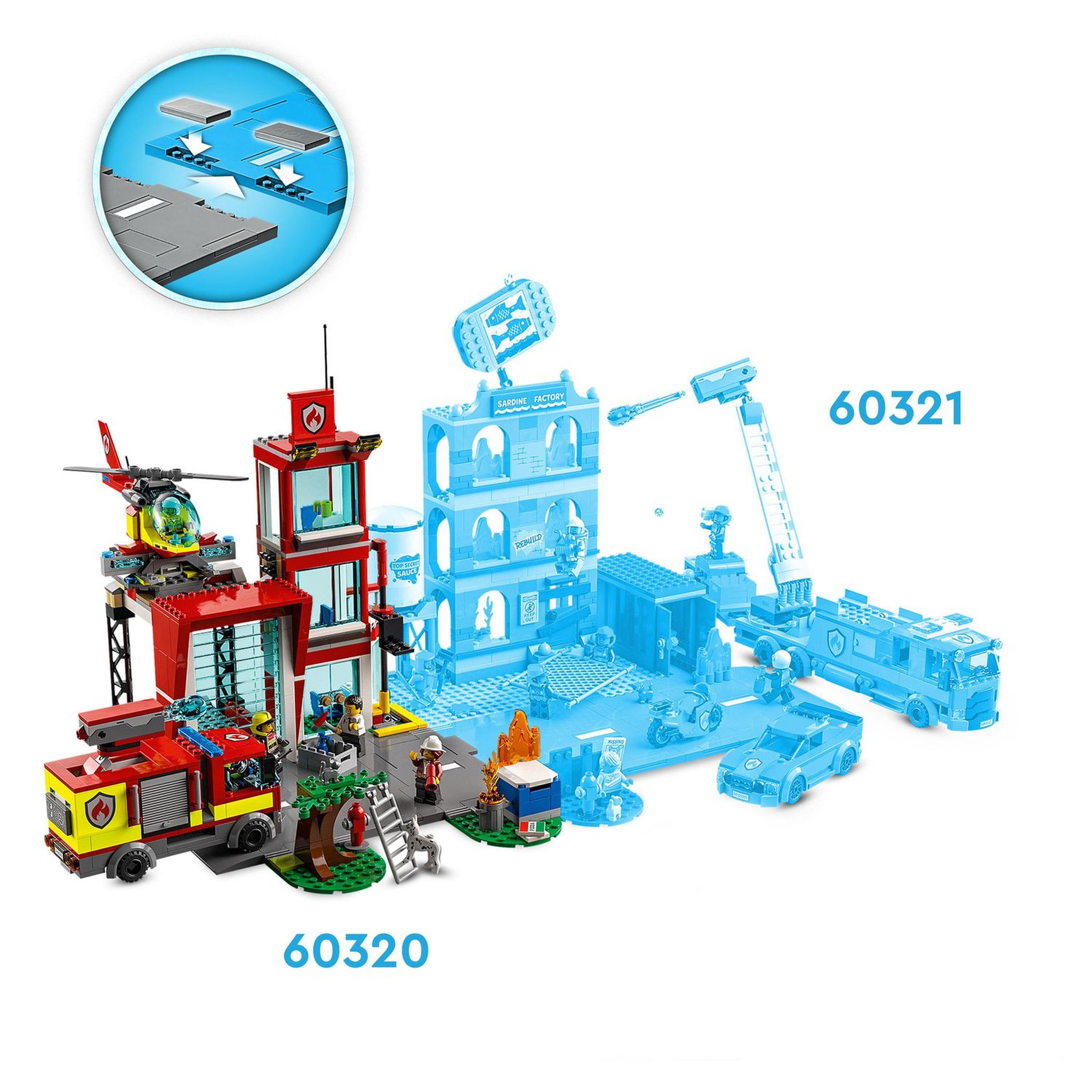 Voir la diapositive 7 : LEGO City Fire 60321 - La Brigade Pompiers avec Jouet Camion Set pour Enfants dès 7 ans