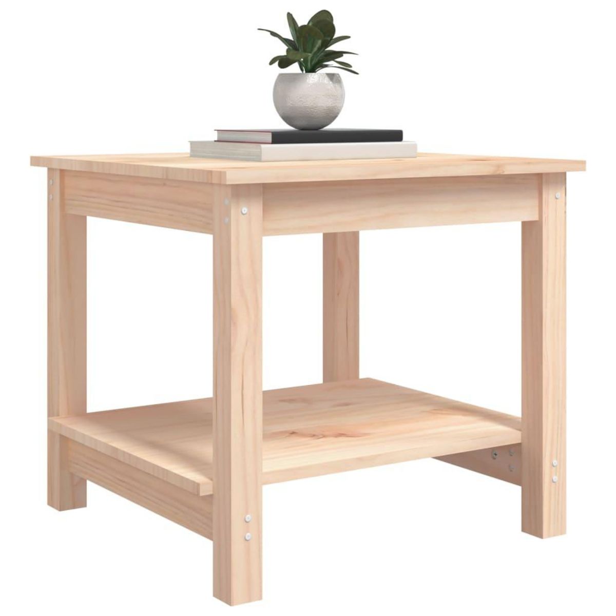 VIDAXL Table basse 50x50x45 cm Bois massif de pin