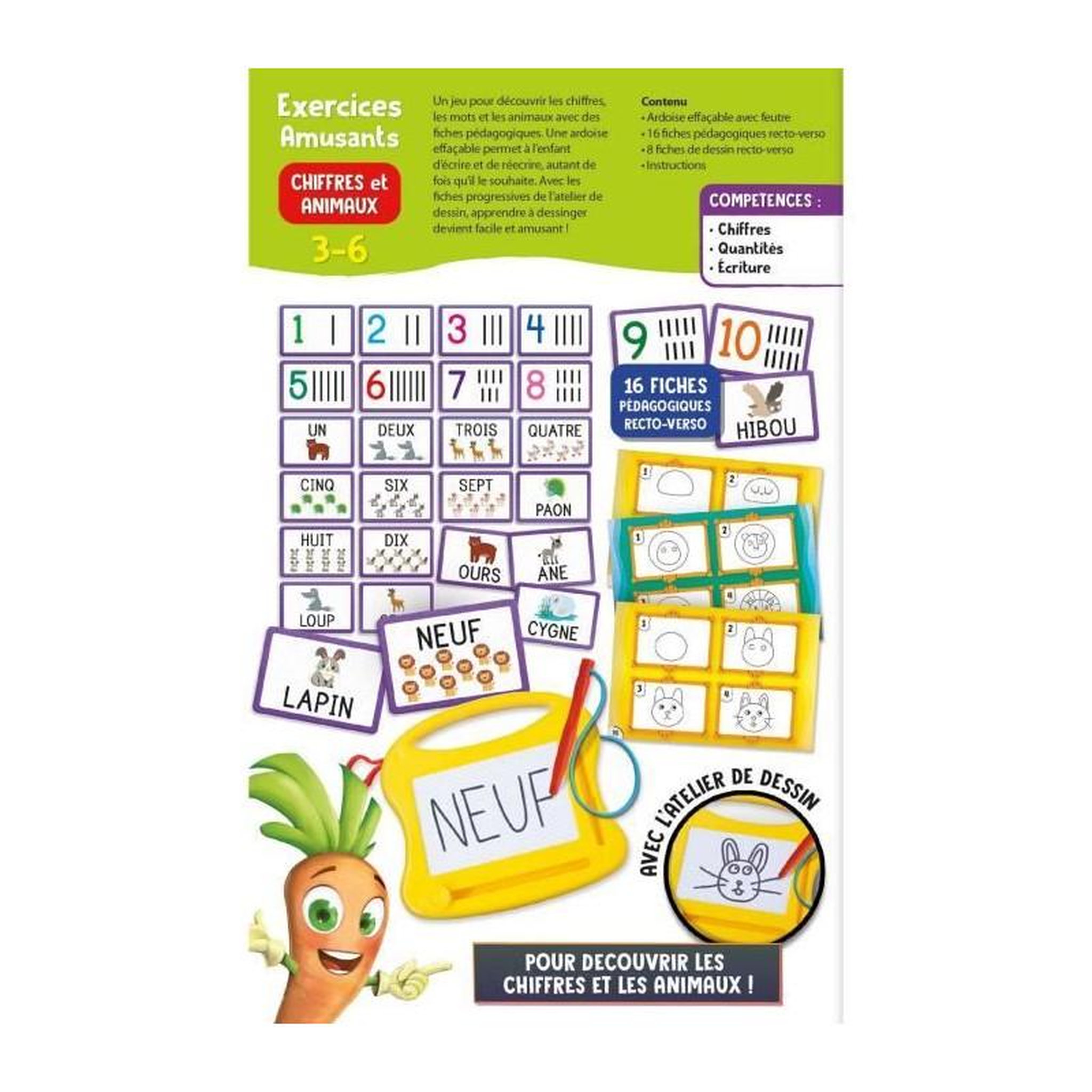 Voir la diapositive 4 : LISCIANI GIOCHI Jeu éducatif Lisciani-Giochi Mini ardoise magique bilingue