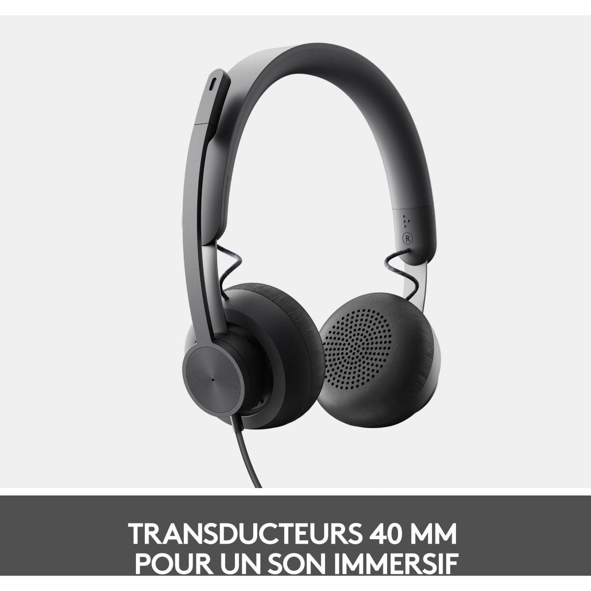 Logitech Micro-casque Zone 750 Graphite