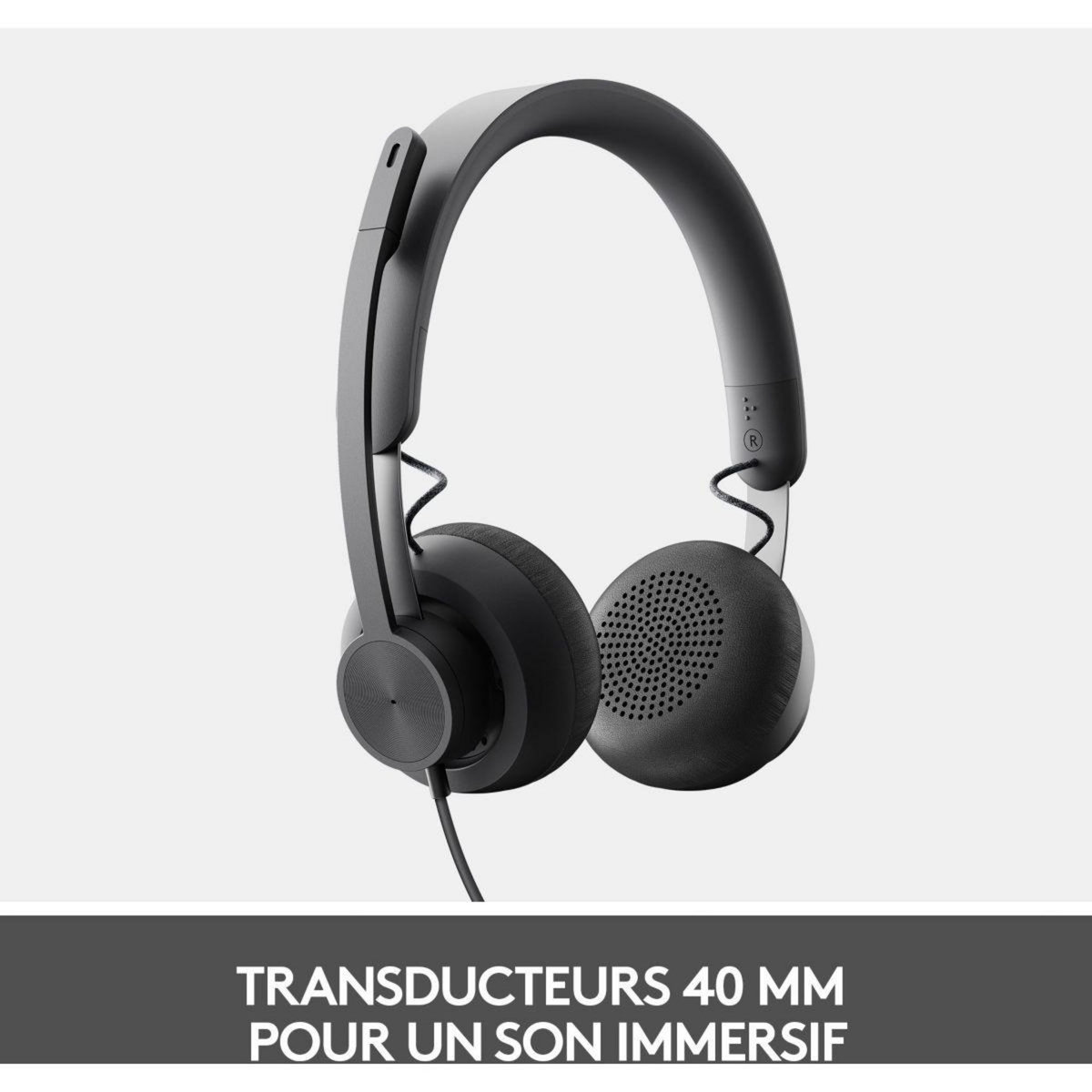 Logitech Micro-casque Zone 750 Graphite