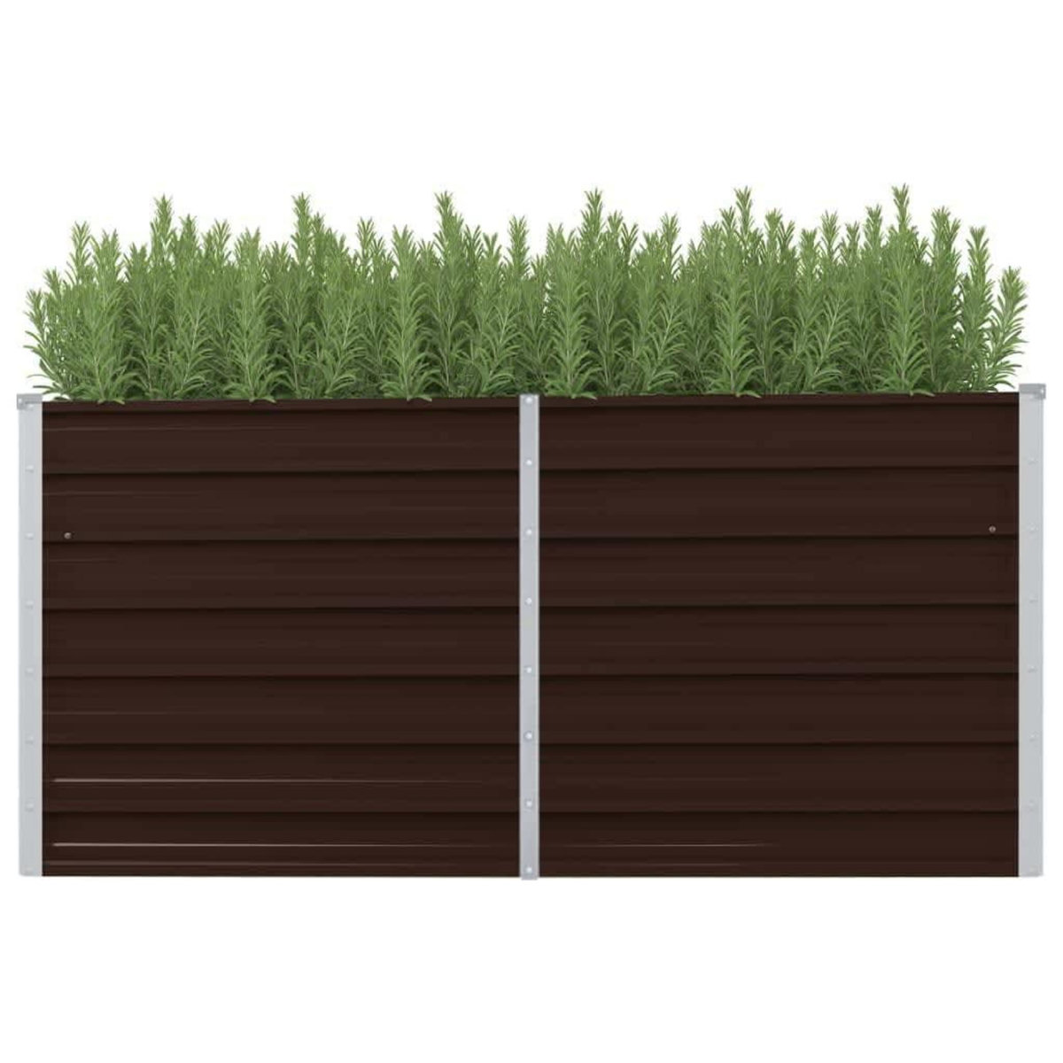 VIDAXL Lit sureleve de jardin Marron 160x40x77 cm Acier galvanise