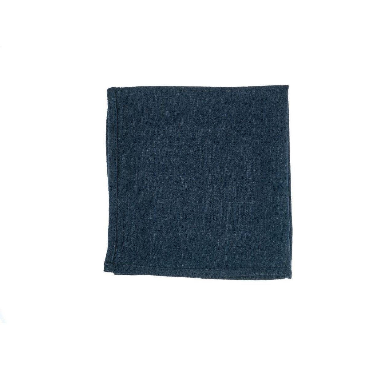 BJORN Serviette de table - 6 pièces - Lin et coton bleu nuit