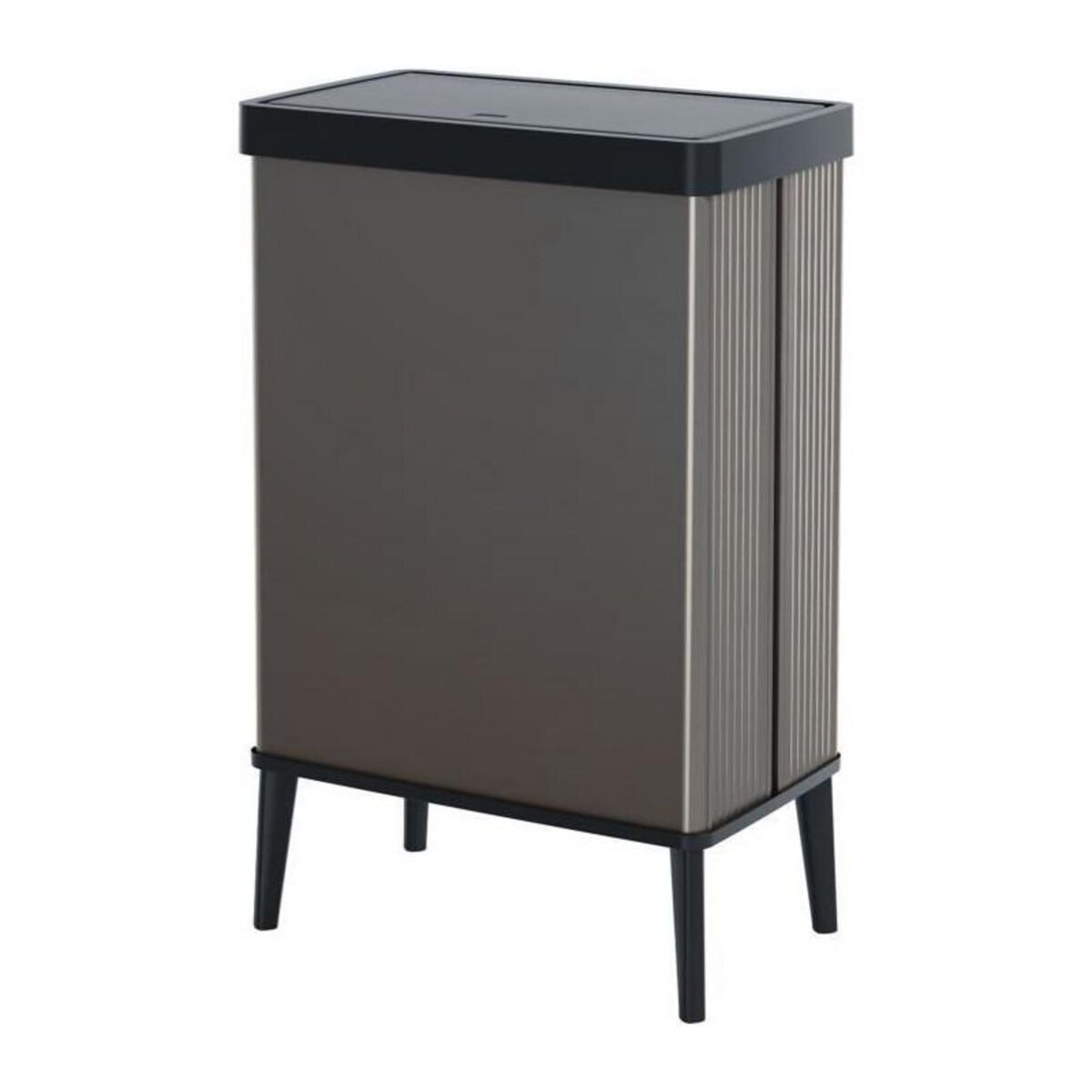 CURVER Poubelle sur pieds - VERTO - CURVER - Ouverture touch - 54 L - Gris perle