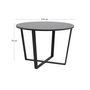Voir la diapositive 5 : LISA DESIGN Aurora - table à manger ronde - effet marbre noir - 4 personnes