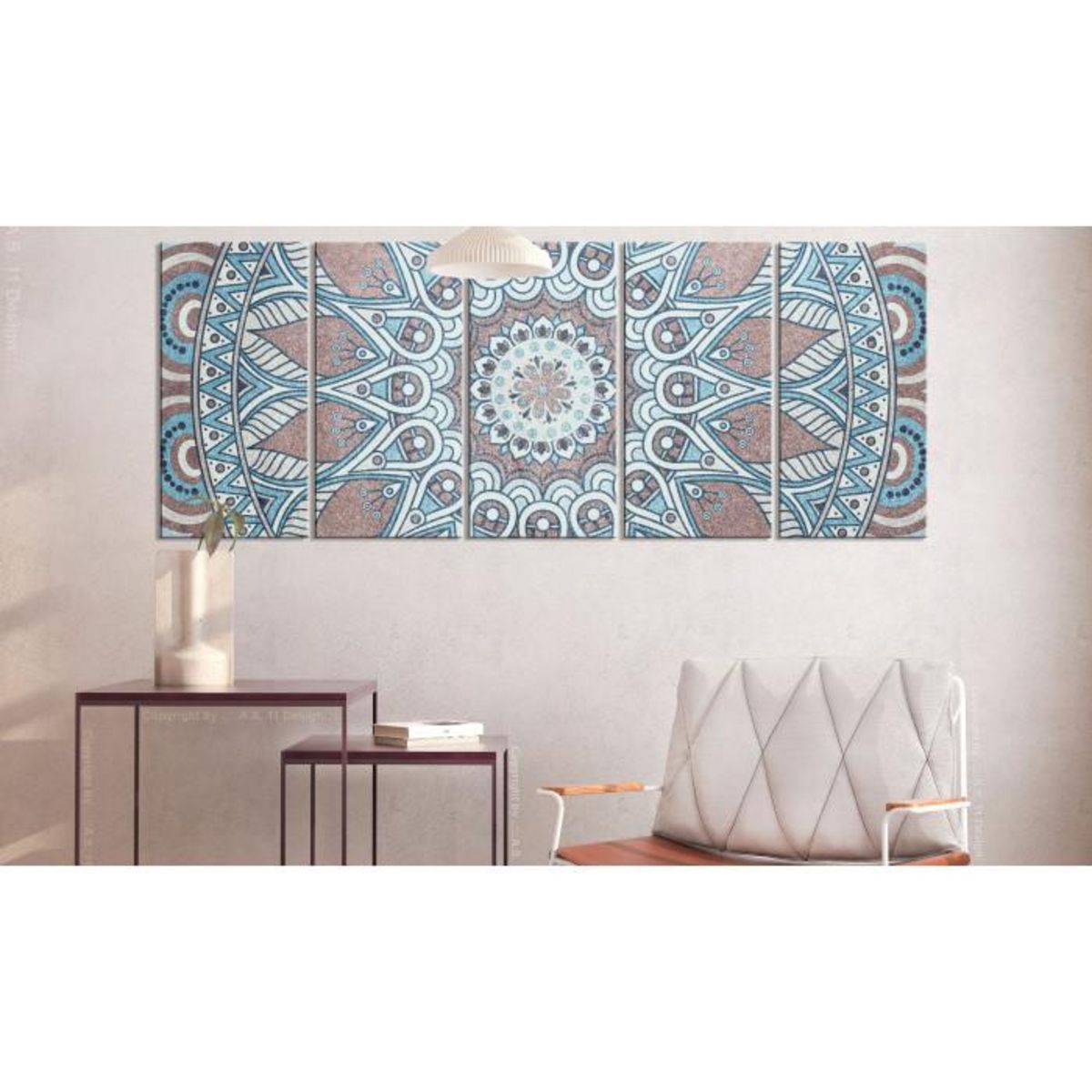 Paris Prix Tableau Imprimé 5 Panneaux  Oriental Circle Narrow