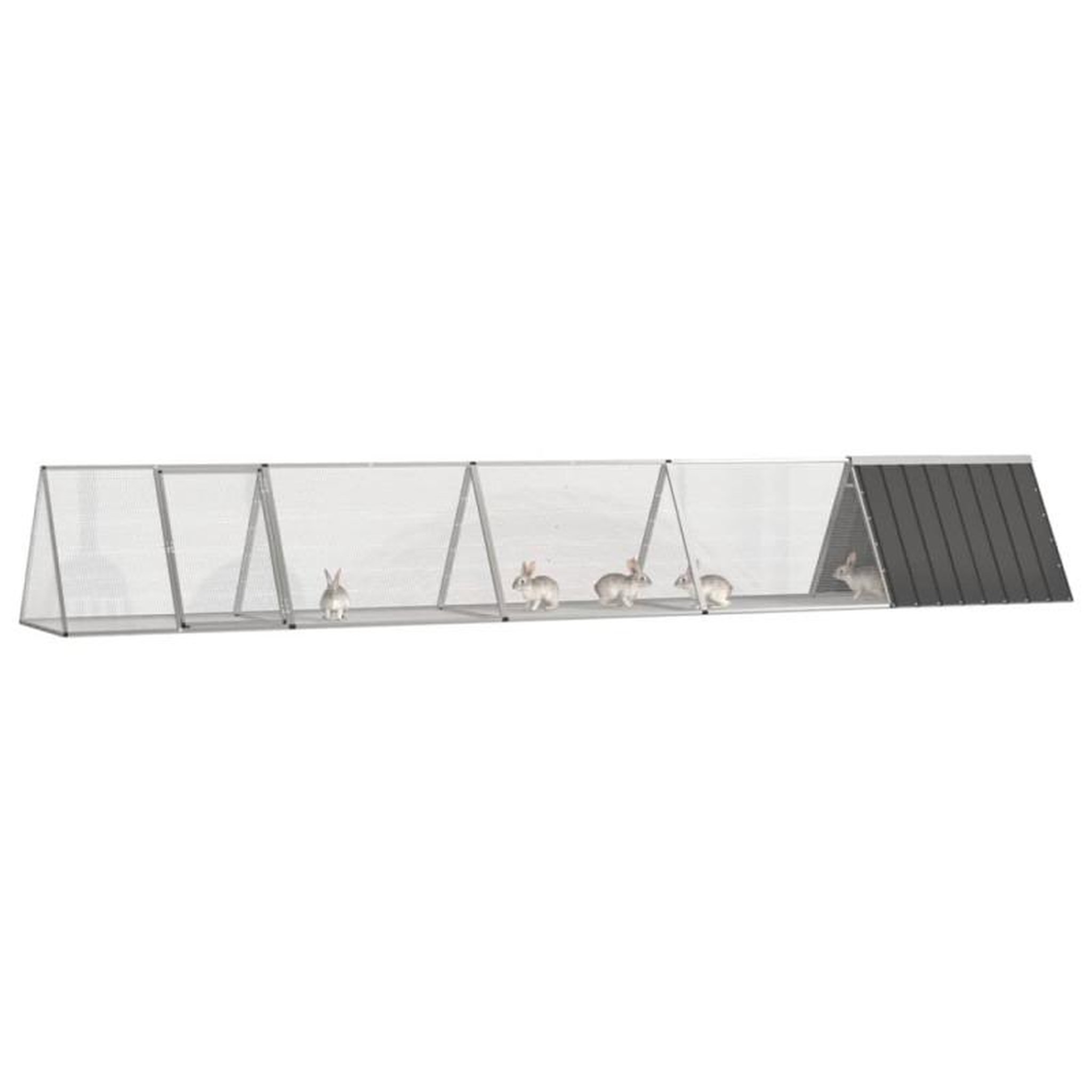 Voir la diapositive 2 : VIDAXL Clapier Anthracite 504,5x80,5x71 cm Acier galvanisé