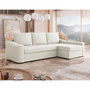 Voir la diapositive 1 : BEST MOBILIER Claudia - canapé d'angle droit 4 places convertible avec coffre en tissu texturé