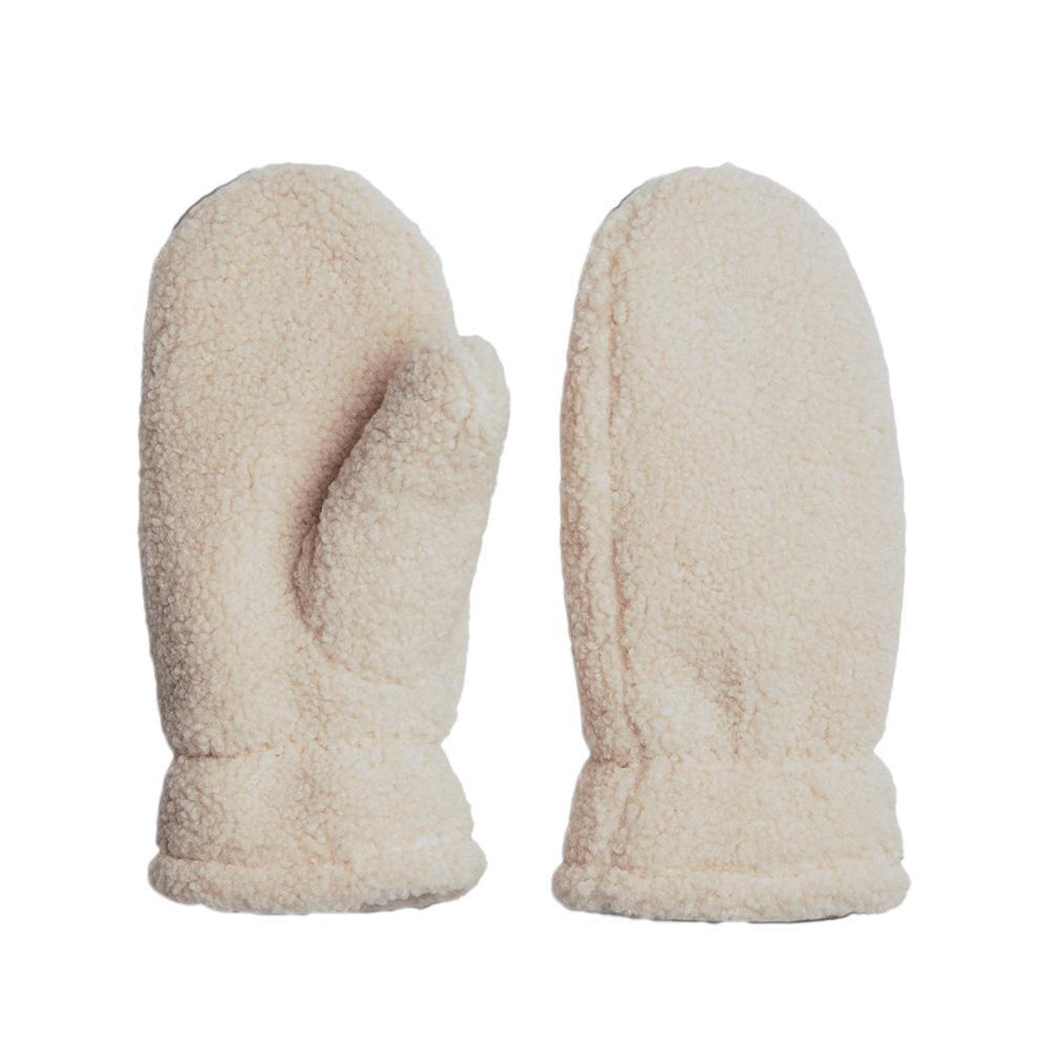 Voir la diapositive 1 : Pieces Moufles Teddy Beige Femme Pieces Netty