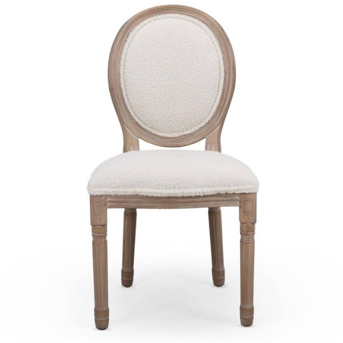 Paris Prix Lot de 2 Chaises Médaillon Design  Versailles  96cm Crème