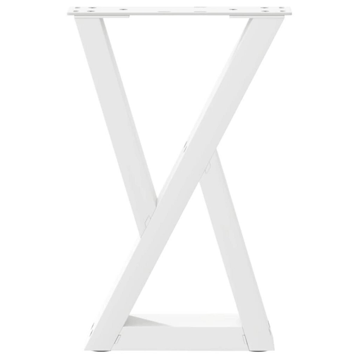 VIDAXL Pieds de table basse 2 pcs blanc 38x(42-43,3) cm acier