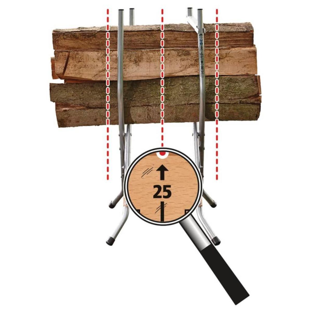 WOLFCRAFT wolfcraft Chevalet a buches SB 60 100 kg 5119000