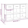 Voir la diapositive 6 : VIDAXL Buffet Sonoma gris 100x30x59,5 cm Bois d'ingenierie