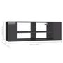 Voir la diapositive 6 : VIDAXL Meuble TV mural Gris brillant 102x35x35 cm Bois d'ingenierie