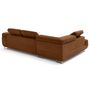 Voir la diapositive 4 : LISA DESIGN Zaria - canapé d'angle gauche 5 places convertible avec coffre et têtières en velours côtelé grosses côtes