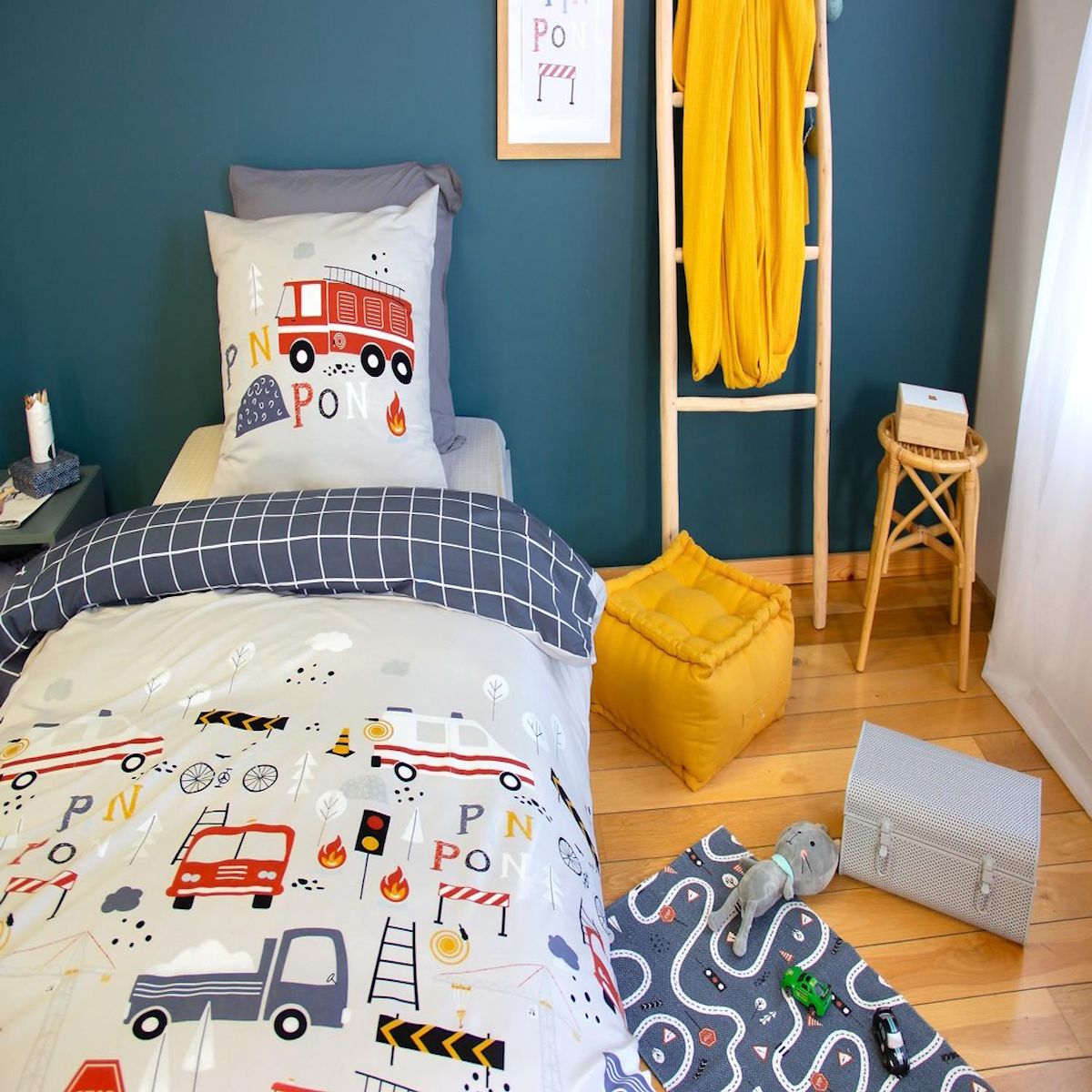 Home collection Parure housse de couette 2pcs 140x200 100% microfibre - flammeche