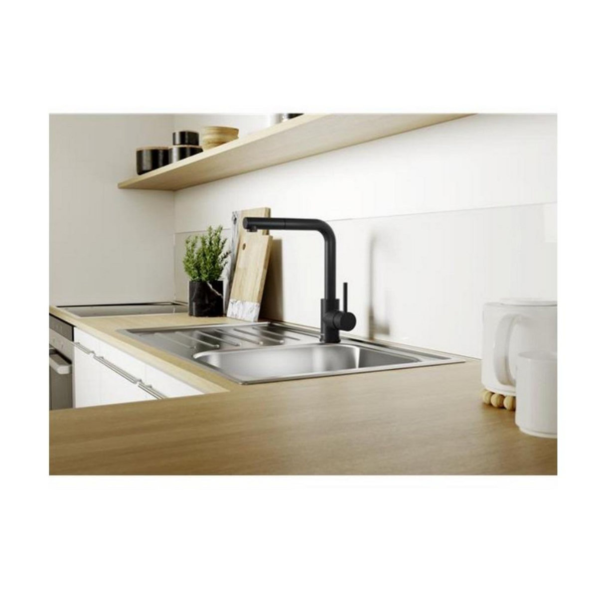 Blanco Mitigeur évier avec douchette noir mat - 526660