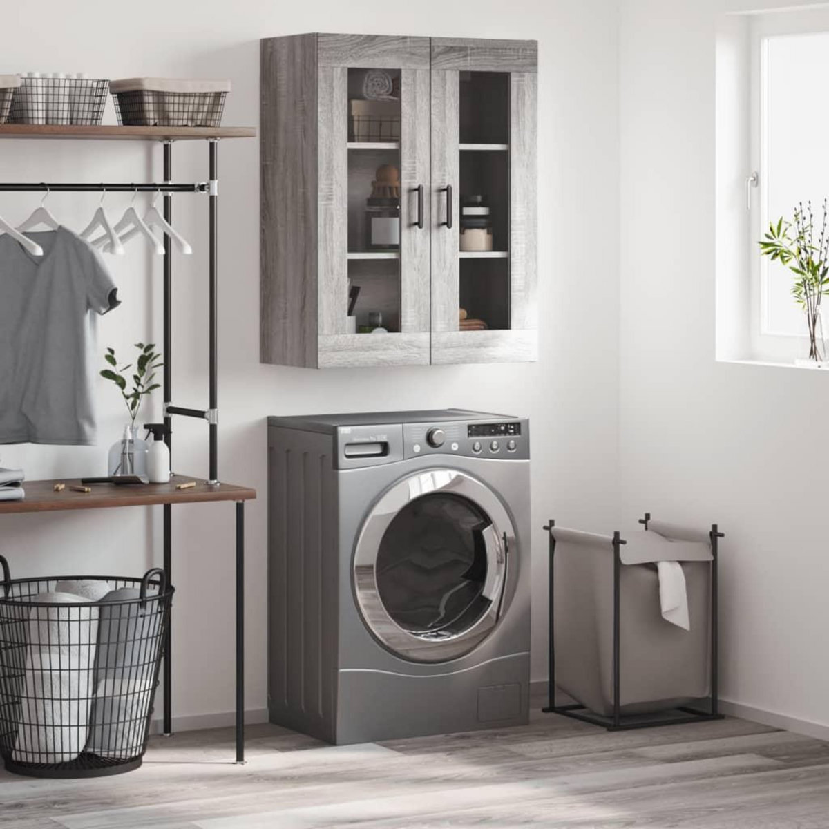 VIDAXL Armoire murale sonoma gris 69,5x34x90 cm