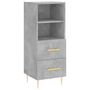 Voir la diapositive 2 : VIDAXL Buffet Gris beton 34,5x34x90 cm Bois d'ingenierie