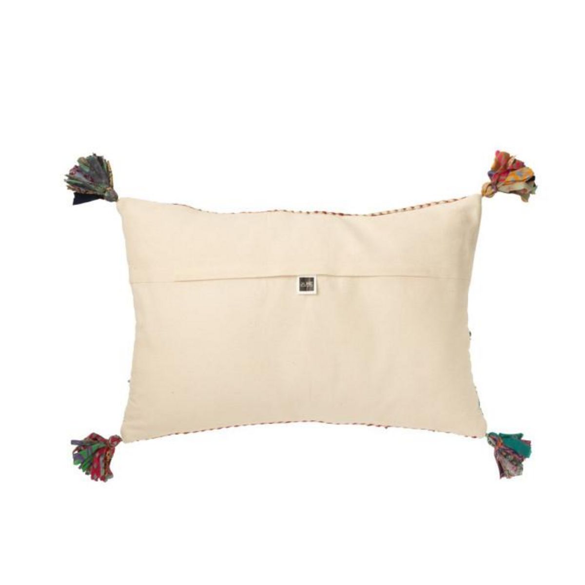 Paris Prix Coussin Déco Tressé Avec Pompons  Chindi  40x60cm Multicolore