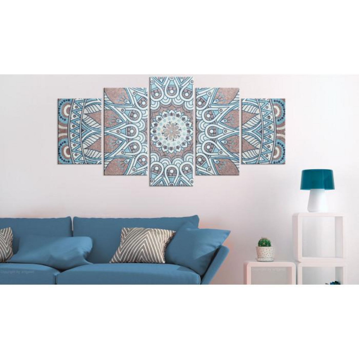 Paris Prix Tableau Imprimé 5 Panneaux  Oriental Circle Wide