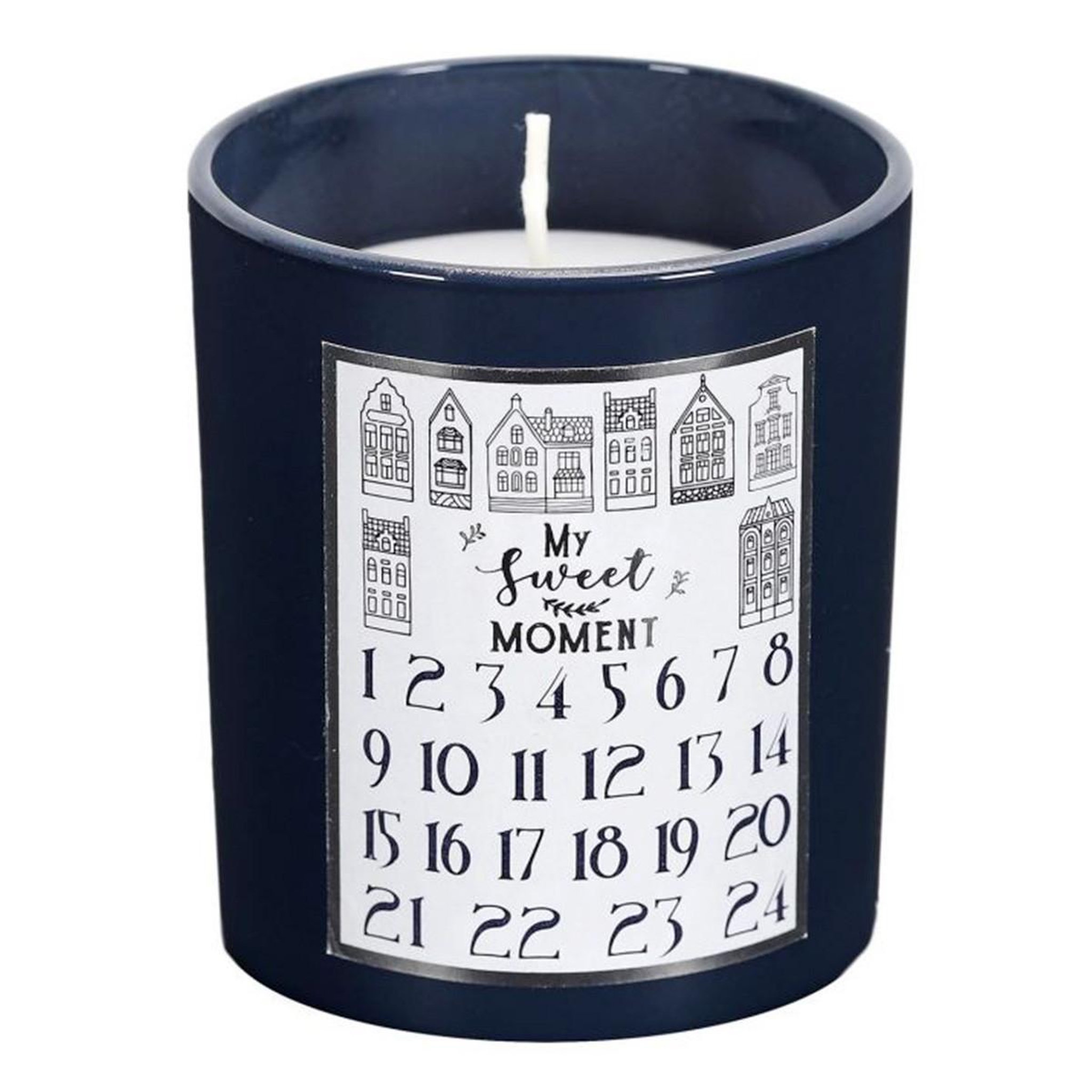 The Home Deco Factory Bougie parfumée  calendrier de l'avent  8cm bois de cèdre