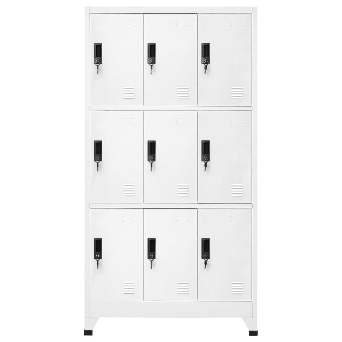 VIDAXL Armoire a casiers Blanc 90x45x180 cm Acier