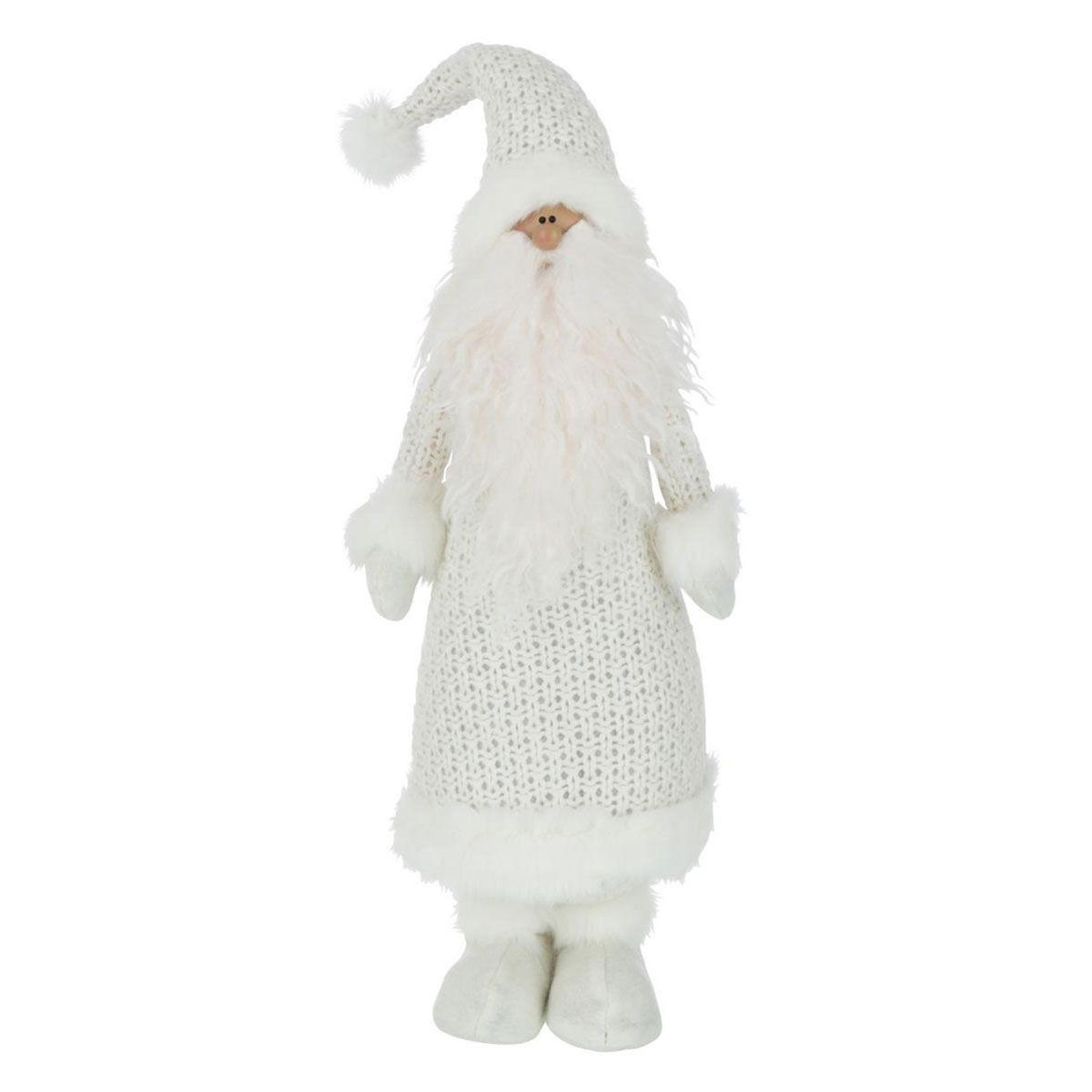 Voir la diapositive 1 : J-LINE Statue Déco  Père Noël  51cm Blanc