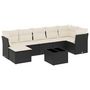 Voir la diapositive 2 : VIDAXL Salon de jardin 8 pcs avec coussins noir resine tressee