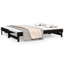 Voir la diapositive 2 : VIDAXL Lit coulissant sans matelas noir 2x(80x200)cm