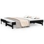 Voir la diapositive 2 : VIDAXL Lit coulissant sans matelas noir 2x(80x200)cm