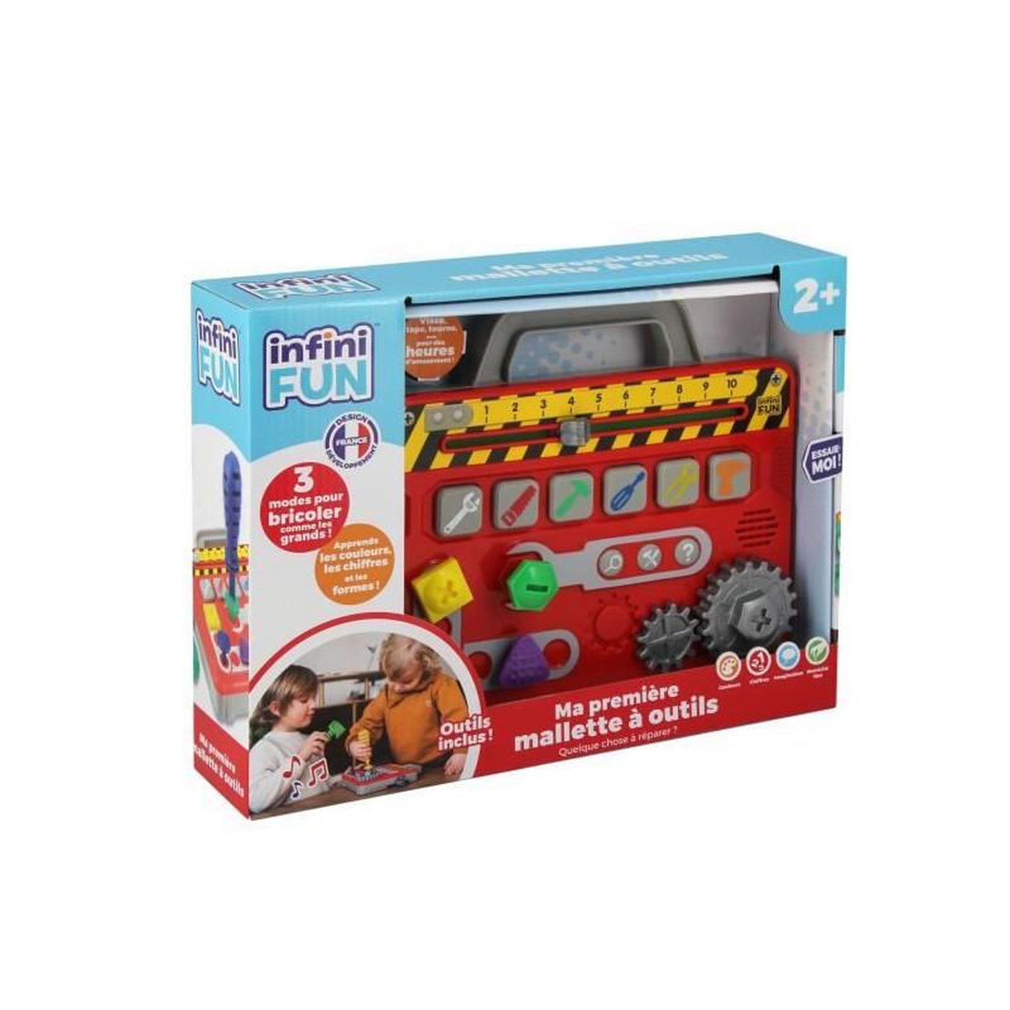 Voir la diapositive 2 : GENERIQUE Mallette a Outils - KD - Ma Premiere Mallette a Outils - 6 activités et 3 modes de jeux pour s'amuser en sécurité