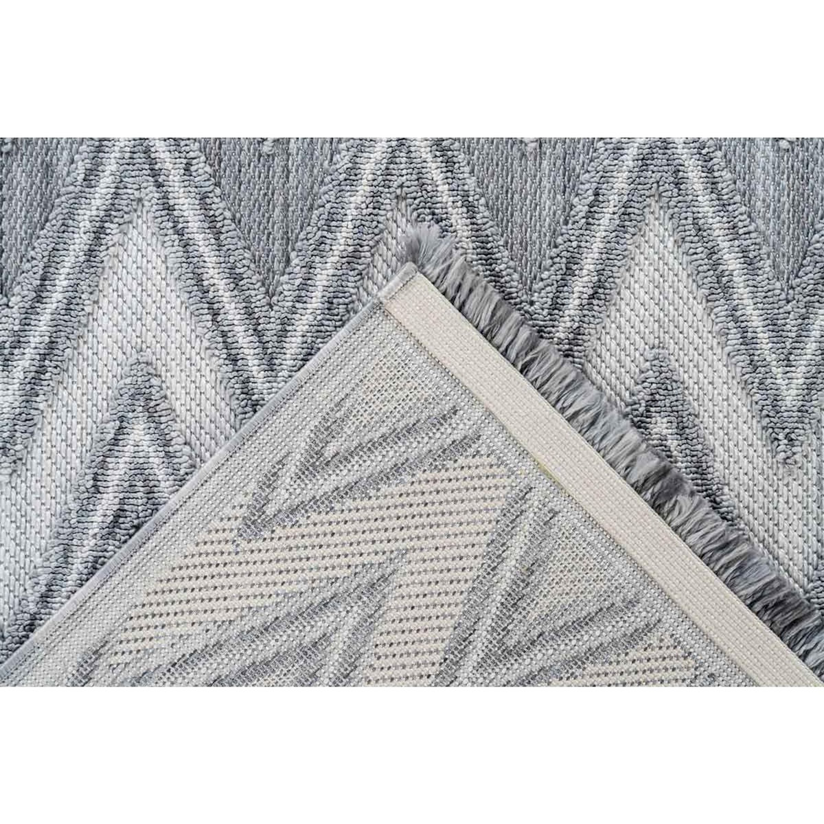 Paris Prix Tapis Tissé Ethnique à Poils Courts  Sarai  Gris