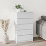Voir la diapositive 1 : VIDAXL Commode Blanc brillant 60x36x103 cm Bois d'ingenierie