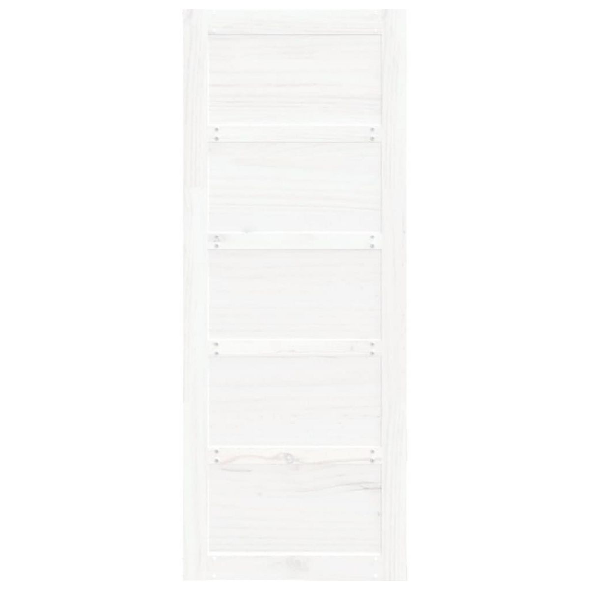 VIDAXL Porte de grange Blanc 80x1,8x204,5 cm Bois massif de pin