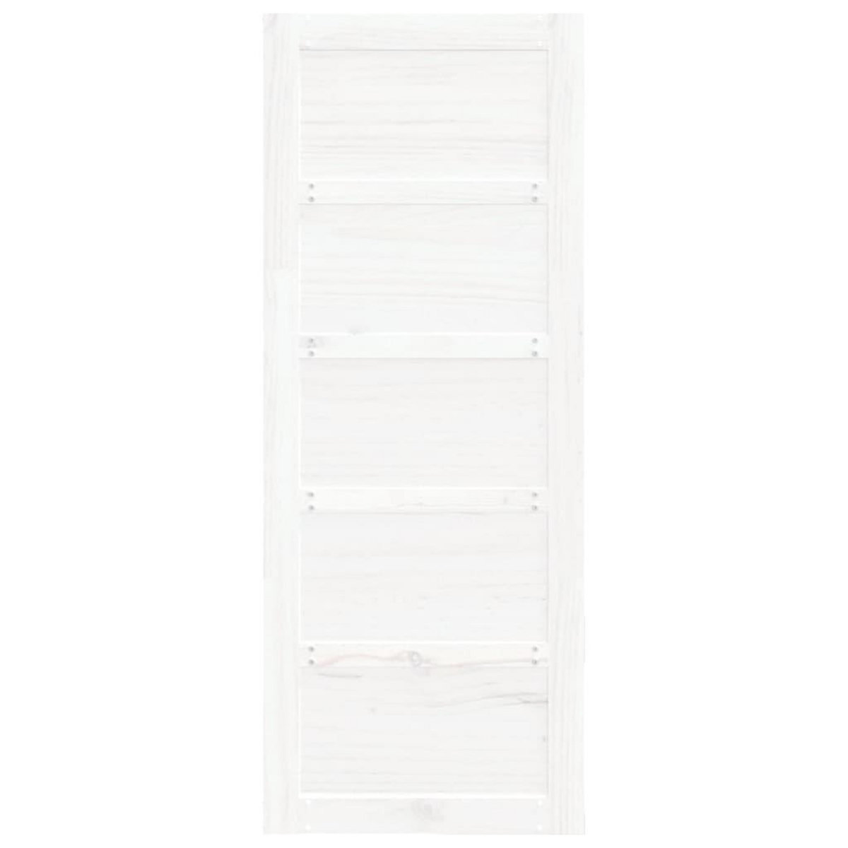 VIDAXL Porte de grange Blanc 80x1,8x204,5 cm Bois massif de pin