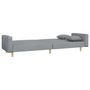 Voir la diapositive 5 : VIDAXL Canape-lit a 2 places avec repose-pied gris clair tissu