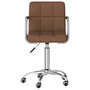 Voir la diapositive 3 : VIDAXL Chaise pivotante de bureau Marron Tissu