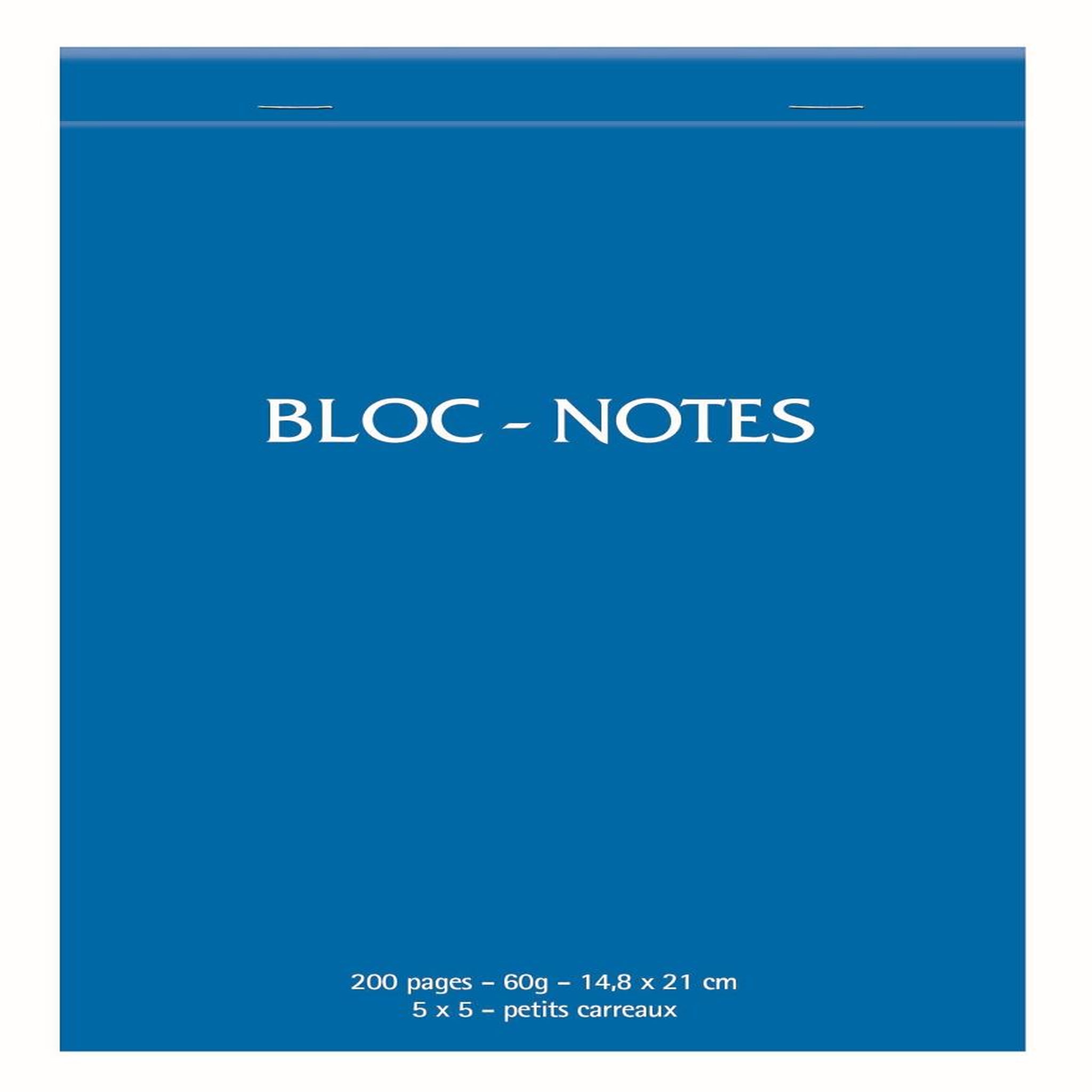 Auchan Pouce Bloc de bureau petits carreaux 200 pages 14.8x21cm