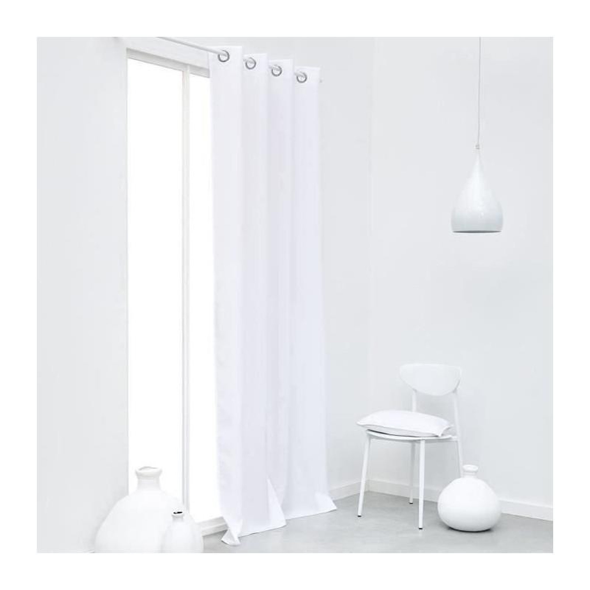 Voir la diapositive 6 : Today Rideau a oeillets - 140X240 - Craie - TODAY Essential - 356002