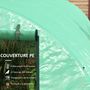 Voir la diapositive 5 : OUTSUNNY Serre de jardin tunnel 18 m² système d'arrosage intégré acier renforcé PE haute densité vert