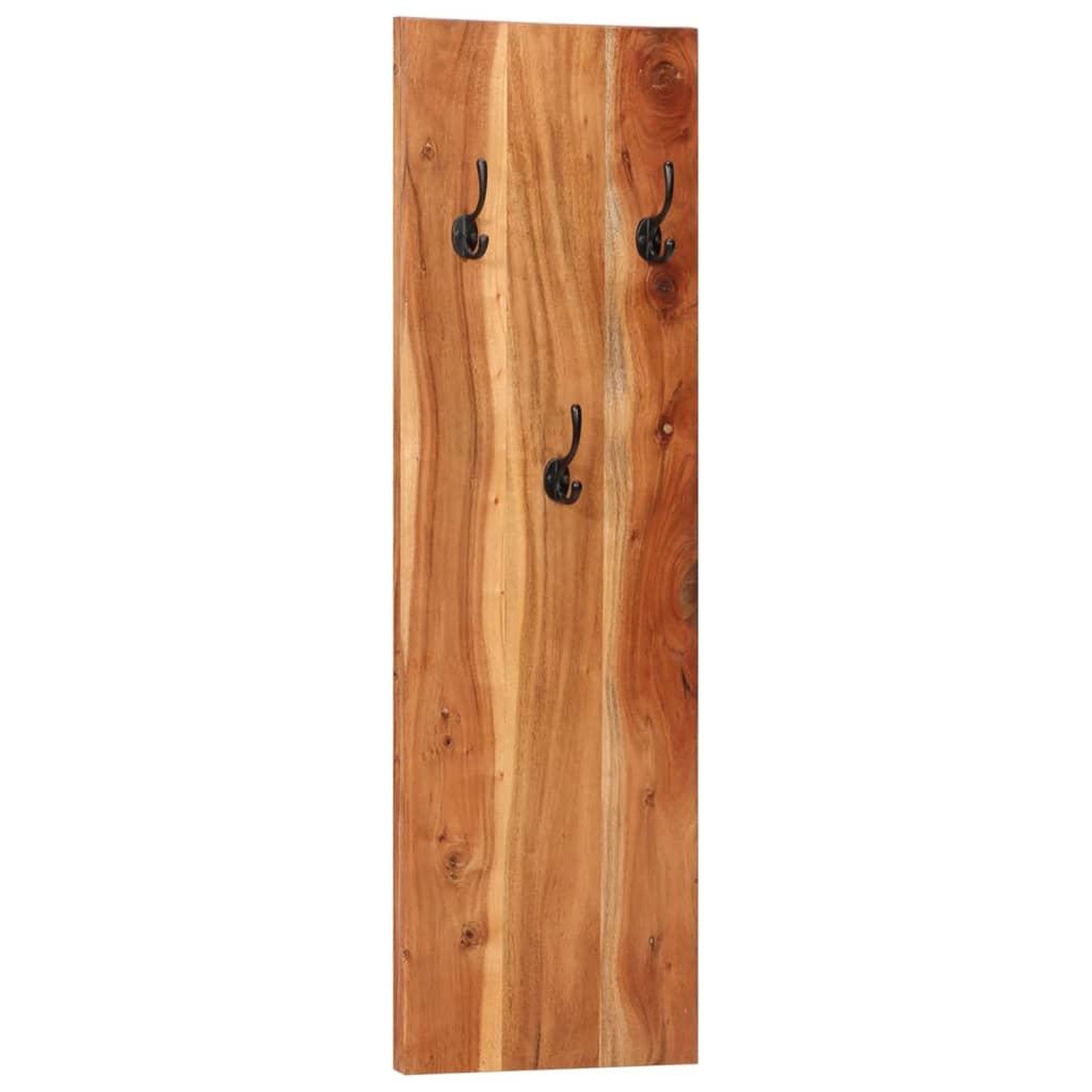 Voir la diapositive 2 : VIDAXL Porte-manteaux muraux 2 pcs 36x3x110 cm Bois d'acacia massif