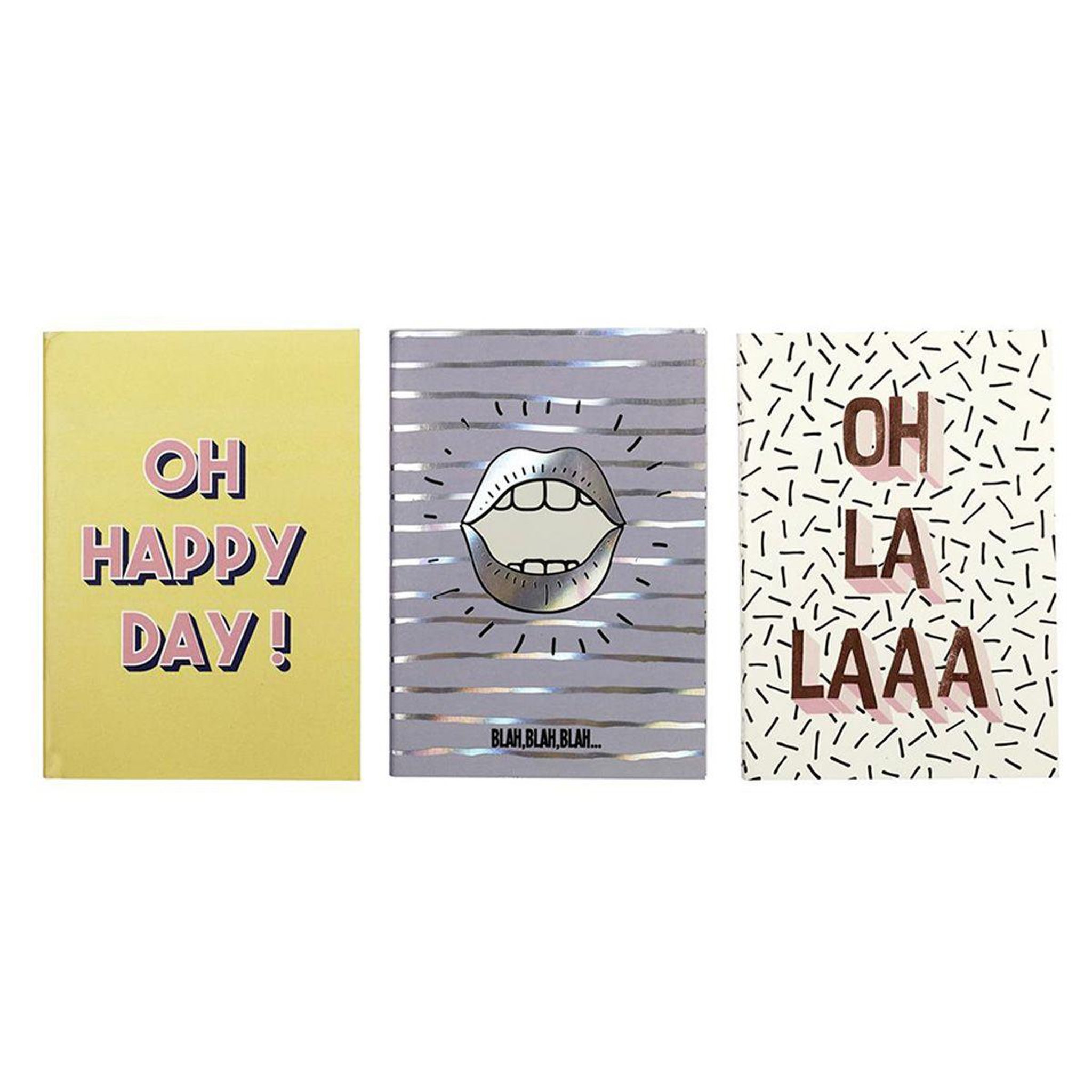 The concept Factory Lot de 3 cahiers a6  pop  10x15cm multicolore