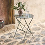 Voir la diapositive 2 : SWEEEK Table de jardin bistrot pliable - Emilia ronde - Table ronde Ø60cm en acier thermolaqué