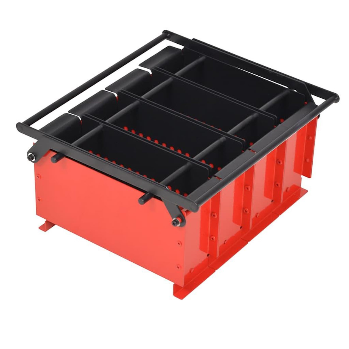 VIDAXL Presse a papier de recyclage acier 38x31x18 cm noir et rouge