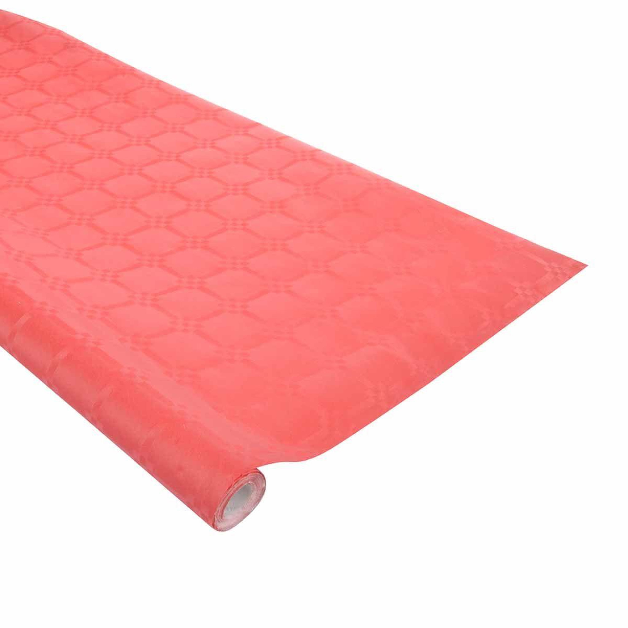 HOMEA Nappe Papier  Damassée  1,18x5m Rouge