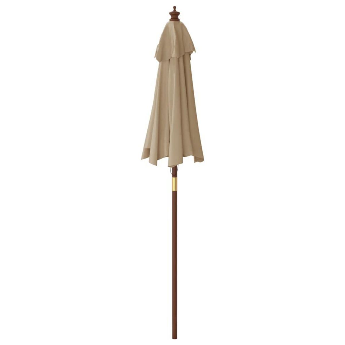 VIDAXL Parasol de jardin avec mat en bois taupe 196x231 cm