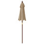 Voir la diapositive 5 : VIDAXL Parasol de jardin avec mat en bois taupe 196x231 cm