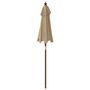 Voir la diapositive 5 : VIDAXL Parasol de jardin avec mat en bois taupe 196x231 cm