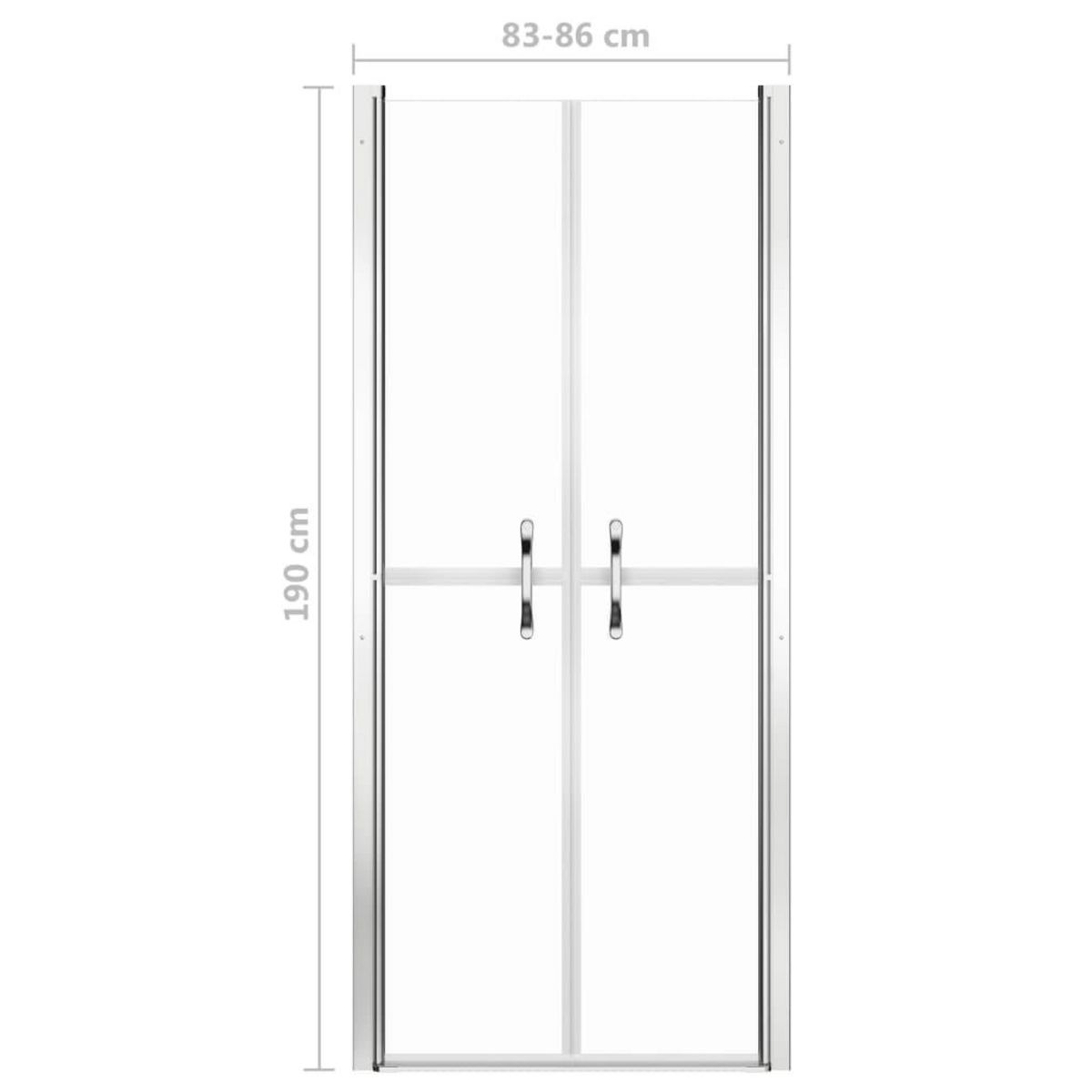 VIDAXL Porte de douche ESG transparent 86x190 cm